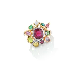 bague panier gourmand, or et pierres précieuses 6