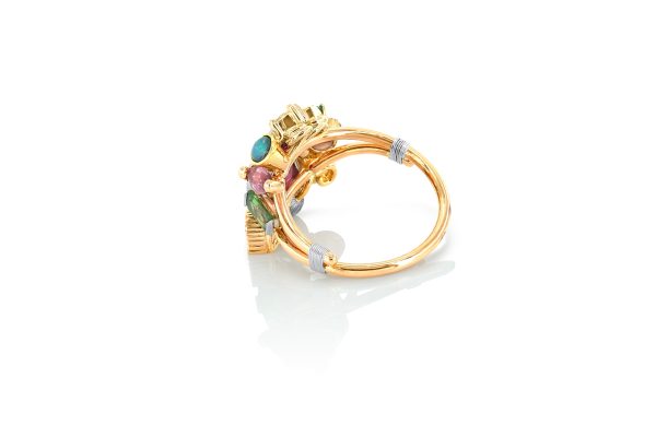 bague panier gourmand, or et pierres précieuses 4