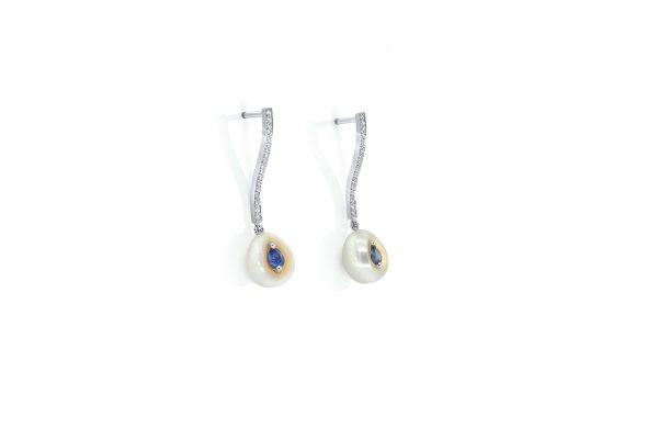 boucles d'oreilles reflet bleu 6