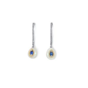 boucles d'oreilles reflet bleu 5