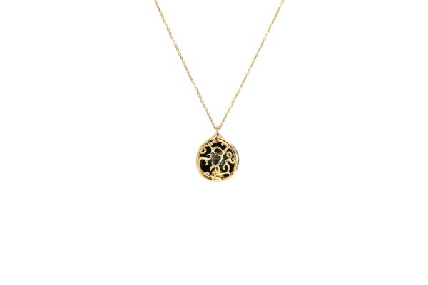 pendentif bola, or jaune et perle 6