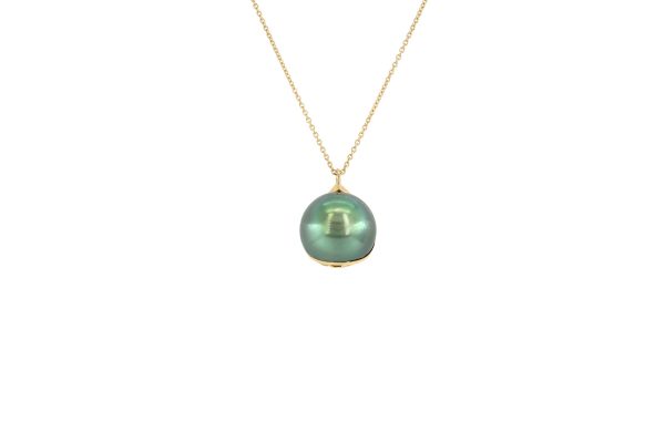pendentif bola, or jaune et perle 4
