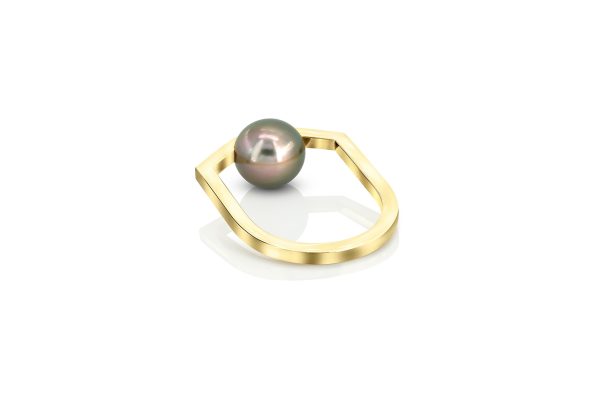 bague bell, or jaune, rubis et perle 6