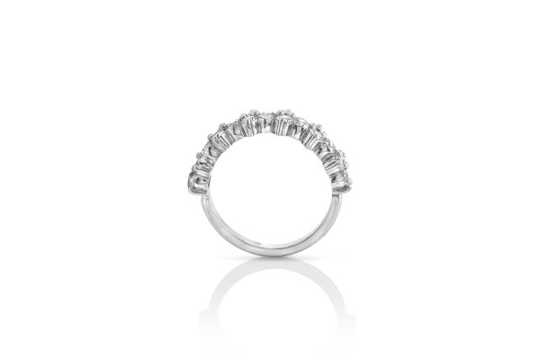 Alliance Peacock or blanc et diamants 2