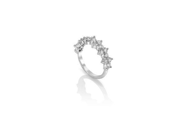 Alliance Peacock or blanc et diamants 1
